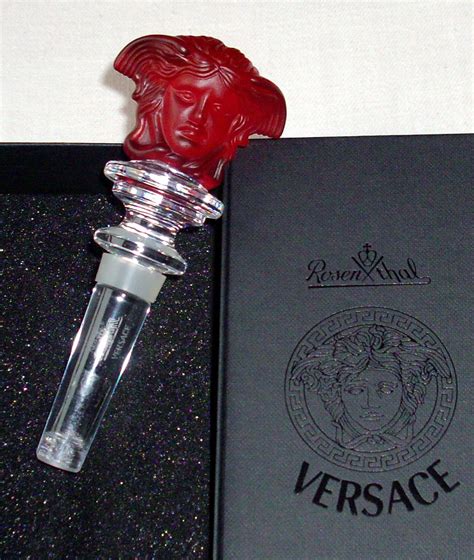 medusa rosenthal versace red|rosenthal versace medusa wine stopper.